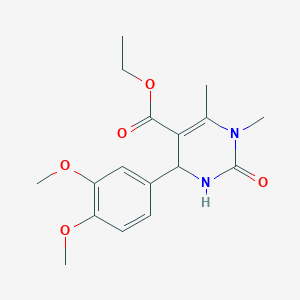 molecular formula C17H22N2O5 B11619584 Ethyl 4-(3,4-dimethoxyphenyl)-1,6-dimethyl-2-oxo-1,2,3,4-tetrahydropyrimidine-5-carboxylate 