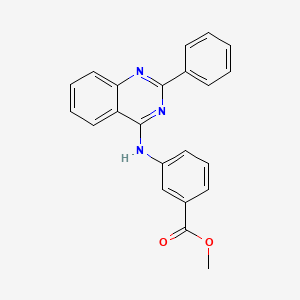 molecular formula C22H17N3O2 B11619612 Methyl 3-[(2-phenylquinazolin-4-yl)amino]benzoate 