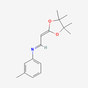 molecular formula C16H21NO2 B11619737 N-(3-methylphenyl)-N-[(1E)-2-(4,4,5,5-tetramethyl-1,3-dioxolan-2-ylidene)ethylidene]amine 