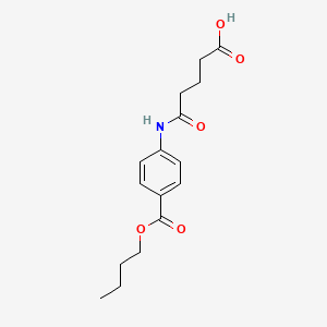 molecular formula C16H21NO5 B11619813 5-{[4-(Butoxycarbonyl)phenyl]amino}-5-oxopentanoic acid 