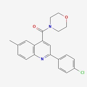 molecular formula C21H19ClN2O2 B11619923 [2-(4-Chlorophenyl)-6-methylquinolin-4-yl](morpholin-4-yl)methanone 