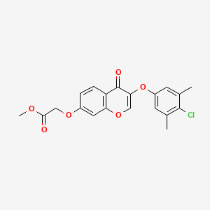 molecular formula C20H17ClO6 B11619932 methyl {[3-(4-chloro-3,5-dimethylphenoxy)-4-oxo-4H-chromen-7-yl]oxy}acetate 