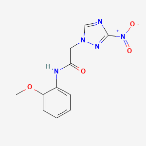 molecular formula C11H11N5O4 B11619987 N-(2-methoxyphenyl)-2-(3-nitro-1H-1,2,4-triazol-1-yl)acetamide 