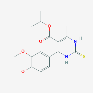 molecular formula C17H22N2O4S B11620020 Propan-2-yl 4-(3,4-dimethoxyphenyl)-6-methyl-2-thioxo-1,2,3,4-tetrahydropyrimidine-5-carboxylate 