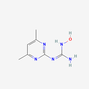 molecular formula C7H11N5O B11620059 N-(4,6-dimethylpyrimidin-2-yl)-N'-hydroxyguanidine 