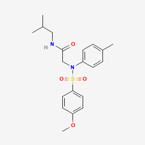 molecular formula C20H26N2O4S B11620071 N~2~-[(4-methoxyphenyl)sulfonyl]-N~2~-(4-methylphenyl)-N-(2-methylpropyl)glycinamide 