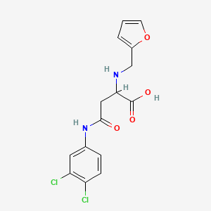 molecular formula C15H14Cl2N2O4 B11620124 N-(3,4-dichlorophenyl)-N~2~-(furan-2-ylmethyl)asparagine 