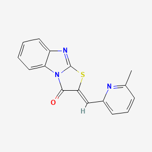 molecular formula C16H11N3OS B11620209 (2Z)-2-[(6-methylpyridin-2-yl)methylidene][1,3]thiazolo[3,2-a]benzimidazol-3(2H)-one 