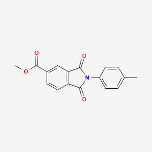 molecular formula C17H13NO4 B11620322 methyl 2-(4-methylphenyl)-1,3-dioxo-2,3-dihydro-1H-isoindole-5-carboxylate 