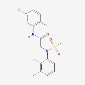 molecular formula C18H21ClN2O3S B11620541 N-(5-Chloro-2-methylphenyl)-2-[N-(2,3-dimethylphenyl)methanesulfonamido]acetamide 
