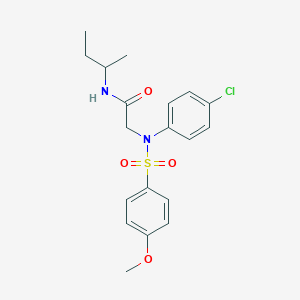 molecular formula C19H23ClN2O4S B11620712 N-(Butan-2-YL)-2-[N-(4-chlorophenyl)4-methoxybenzenesulfonamido]acetamide 