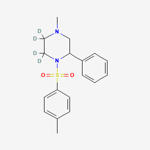 molecular formula C₁₈H₁₈D₄N₂O₂S B1162076 4-Methyl-2-phenyl-1-tosylpiperazine-d4 