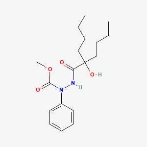 molecular formula C18H28N2O4 B11620843 methyl N-[(2-butyl-2-hydroxyhexanoyl)amino]-N-phenylcarbamate 