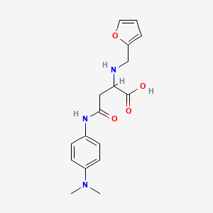 molecular formula C17H21N3O4 B11620906 N-[4-(dimethylamino)phenyl]-N~2~-(furan-2-ylmethyl)asparagine 
