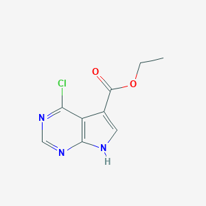 molecular formula C9H8ClN3O2 B116212 Ethyl 4-chloro-7H-pyrrolo[2,3-D]pyrimidine-5-carboxylate CAS No. 144927-57-1