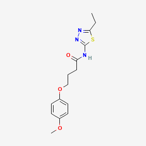molecular formula C15H19N3O3S B11621338 N-(5-ethyl-1,3,4-thiadiazol-2-yl)-4-(4-methoxyphenoxy)butanamide 