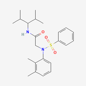 molecular formula C23H32N2O3S B11621488 N-(2,4-Dimethylpentan-3-YL)-2-[N-(2,3-dimethylphenyl)benzenesulfonamido]acetamide 