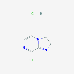 molecular formula C6H7Cl2N3 B116216 8-氯-2,3-二氢咪唑并[1,2-a]哒嗪盐酸盐 CAS No. 143592-06-7