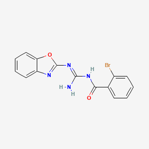 molecular formula C15H11BrN4O2 B11621754 N-Benzooxazol-2-yl-N'-(2-bromo-benzoyl)-guanidine 