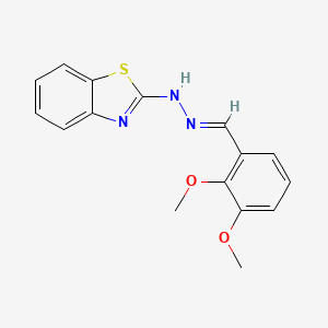 molecular formula C16H15N3O2S B11621816 2-[(2E)-2-(2,3-dimethoxybenzylidene)hydrazinyl]-1,3-benzothiazole CAS No. 6298-13-1