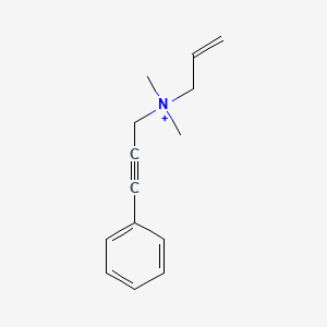 molecular formula C14H18N+ B11621859 N,N-dimethyl-N-(3-phenylprop-2-yn-1-yl)prop-2-en-1-aminium 