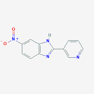 molecular formula C12H8N4O2 B116219 5-Nitro-2-(3-pyridinyl)-1H-benzimidazole CAS No. 145861-59-2