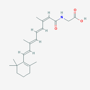 molecular formula C22H31NO3 B011623 2-[[(2Z,4E,6E,8E)-3,7-dimethyl-9-(2,6,6-trimethylcyclohexen-1-yl)nona-2,4,6,8-tetraenoyl]amino]acetic acid CAS No. 110848-62-9