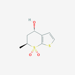molecular formula C8H10O3S2 B116230 (4S,6S)-4-Hydroxy-6-methyl-5,6-dihydro-4H-thieno[2,3-b]thiopyran 7,7-dioxide CAS No. 147086-81-5