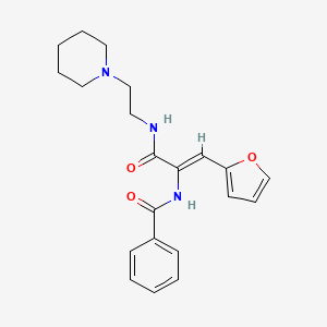 molecular formula C21H25N3O3 B11623205 N-[2-Furan-2-yl-1-(2-piperidin-1-yl-ethylcarbamoyl)-vinyl]-benzamide 