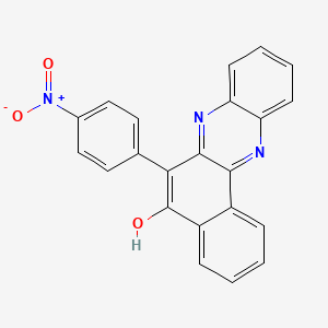 molecular formula C22H13N3O3 B11623274 6-(4-Nitrophenyl)benzo[a]phenazin-5-ol 