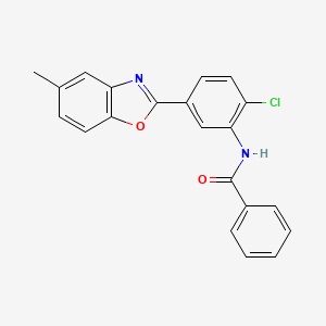 molecular formula C21H15ClN2O2 B11623308 N-[2-chloro-5-(5-methyl-1,3-benzoxazol-2-yl)phenyl]benzamide 