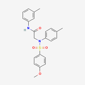 molecular formula C23H24N2O4S B11623314 N-(3-Methylphenyl)-2-[N-(4-methylphenyl)4-methoxybenzenesulfonamido]acetamide 