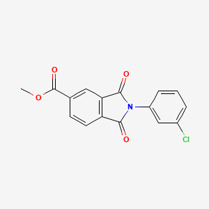 molecular formula C16H10ClNO4 B11623489 methyl 2-(3-chlorophenyl)-1,3-dioxo-2,3-dihydro-1H-isoindole-5-carboxylate 