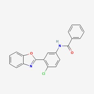 molecular formula C20H13ClN2O2 B11623532 N-[3-(1,3-benzoxazol-2-yl)-4-chlorophenyl]benzamide 
