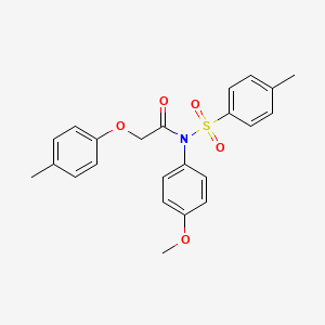 molecular formula C23H23NO5S B11623693 N-(4-methoxyphenyl)-2-(4-methylphenoxy)-N-[(4-methylphenyl)sulfonyl]acetamide 