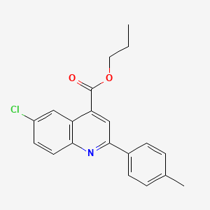 molecular formula C20H18ClNO2 B11623842 Propyl 6-chloro-2-(4-methylphenyl)quinoline-4-carboxylate 