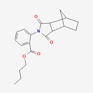 molecular formula C20H23NO4 B11623864 butyl 2-(1,3-dioxooctahydro-2H-4,7-methanoisoindol-2-yl)benzoate 
