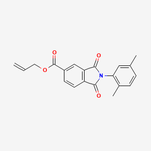 molecular formula C20H17NO4 B11624127 prop-2-en-1-yl 2-(2,5-dimethylphenyl)-1,3-dioxo-2,3-dihydro-1H-isoindole-5-carboxylate 