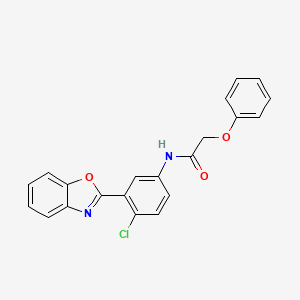 molecular formula C21H15ClN2O3 B11624174 N-[3-(1,3-benzoxazol-2-yl)-4-chlorophenyl]-2-phenoxyacetamide 