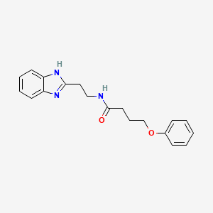molecular formula C19H21N3O2 B11624187 N-(2-(1H-Benzimidazol-2-YL)ethyl)-4-phenoxybutanamide 