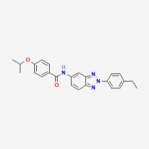 molecular formula C24H24N4O2 B11624383 N-[2-(4-ethylphenyl)-2H-benzotriazol-5-yl]-4-(propan-2-yloxy)benzamide 