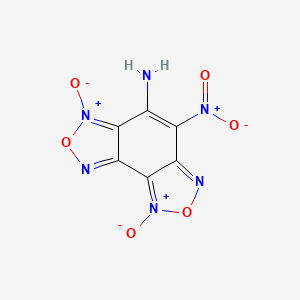 molecular formula C6H2N6O6 B11624389 5-nitro-3,8-dioxido-[1,2,5]oxadiazolo[3,4-e][2,1,3]benzoxadiazole-3,8-diium-4-amine 