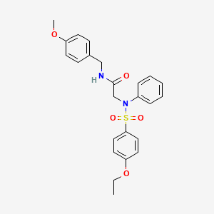 molecular formula C24H26N2O5S B11624421 N-[(4-Methoxyphenyl)methyl]-2-(N-phenyl4-ethoxybenzenesulfonamido)acetamide 
