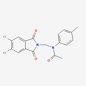 molecular formula C18H14Cl2N2O3 B11624548 N-[(5,6-dichloro-1,3-dioxoisoindol-2-yl)methyl]-N-(4-methylphenyl)acetamide 