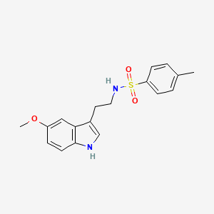 molecular formula C18H20N2O3S B11624778 N-[2-(5-methoxy-1H-indol-3-yl)ethyl]-4-methylbenzenesulfonamide CAS No. 102016-76-2