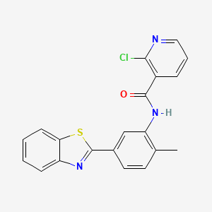 molecular formula C20H14ClN3OS B11624971 N-[5-(1,3-benzothiazol-2-yl)-2-methylphenyl]-2-chloropyridine-3-carboxamide 