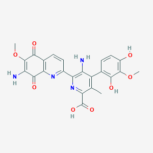 molecular formula C24H20N4O8 B011625 10'-O-Demethylstreptonigrin CAS No. 105933-56-0
