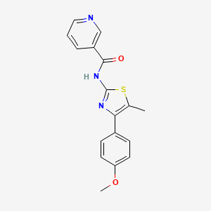 molecular formula C17H15N3O2S B11625083 N-[4-(4-methoxyphenyl)-5-methyl-1,3-thiazol-2-yl]pyridine-3-carboxamide 
