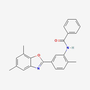 molecular formula C23H20N2O2 B11625089 N-[5-(5,7-dimethyl-1,3-benzoxazol-2-yl)-2-methylphenyl]benzamide 