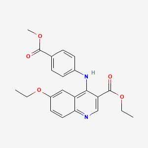molecular formula C22H22N2O5 B11625113 Ethyl 6-ethoxy-4-{[4-(methoxycarbonyl)phenyl]amino}quinoline-3-carboxylate 